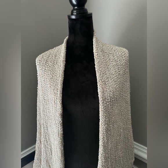 Chico’s Black Label Sequin Cocoon Cotton-blend Boho Vest sweater - Picture 11 of 16